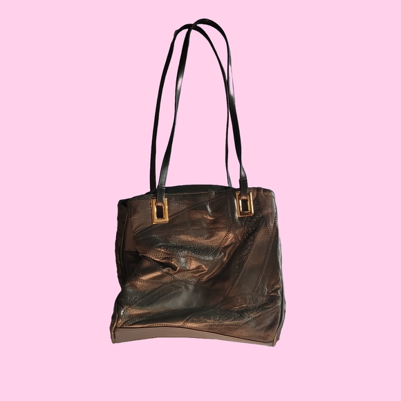 Elegant Brown Leather Tote Bag - Picture 1 of 8